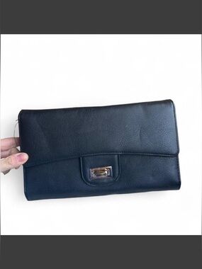 Black Leather Clutch
